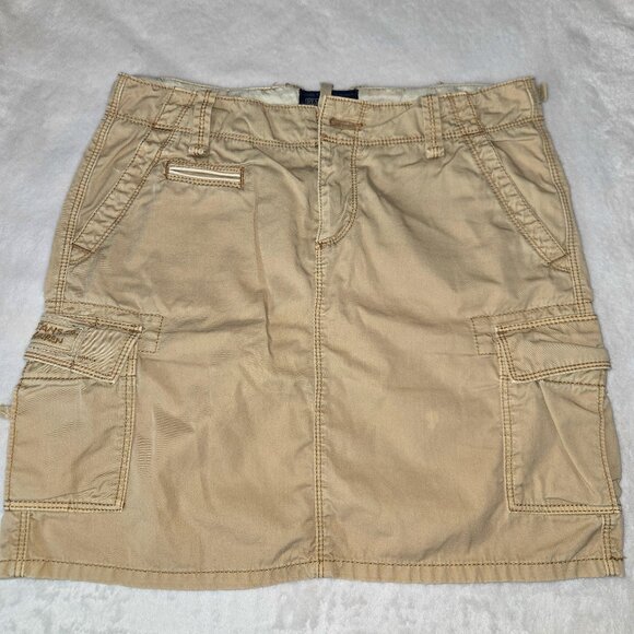 Polo Ralph Lauren Jeans Cargo Mini Skirt, Khaki, size 26 - Picture 1 of 16
